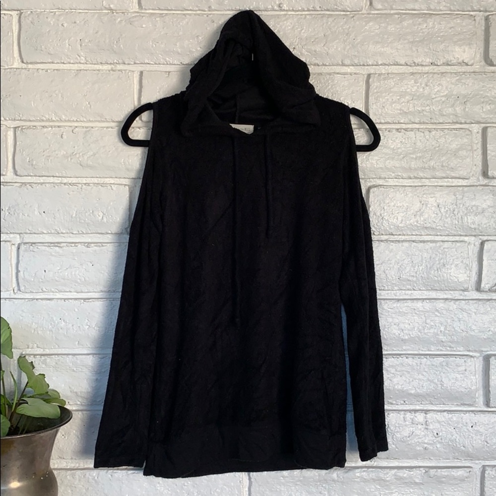Cold Shoulder Terry Cloth Sweatshirt - Picture 1 of 3
